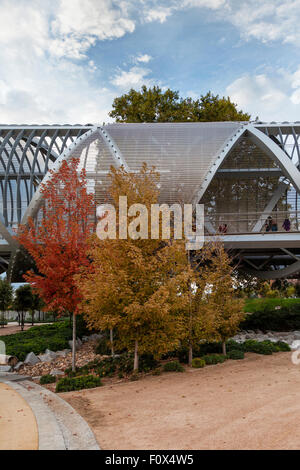 Pont Perrault à Madrid au cours de l'automne Banque D'Images