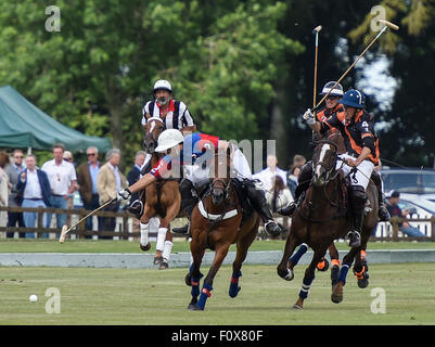 La finale de la Coupe du Warwickshire Tooheys New à Cirencester park Polo Club - Club Apeshill ont pris sur H B Polo avec Apeshill à court terme, lauréats du prestigieux trophée. Doté d''atmosphère : où : Cirencester, Royaume-Uni : 21 Jun 2015 Quand Banque D'Images