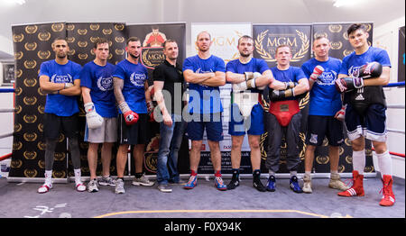 Edinburgh, Royaume-Uni ; 22 août 2015 ; MGM Ecosse Boxing formation publique ; la gamme de nouvelle ère, 5 septembre 2015 ; MGM Ecosse Formation Public Boxe Club de Boxe Amateur Lochend à ; Mark Ingram/Alamy Live News Banque D'Images