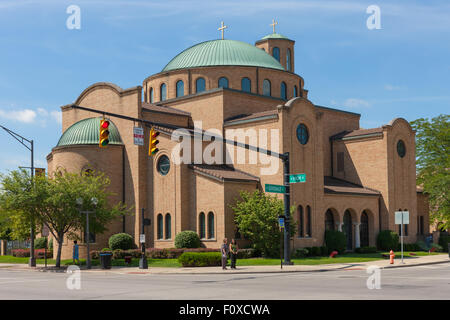 La cathédrale grecque orthodoxe de l'annonciation à Columbus, Ohio. Banque D'Images