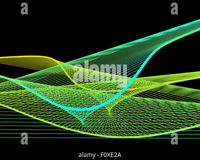 Lumineux et dynamique en spirale avec gradient linéaire coloré Banque D'Images