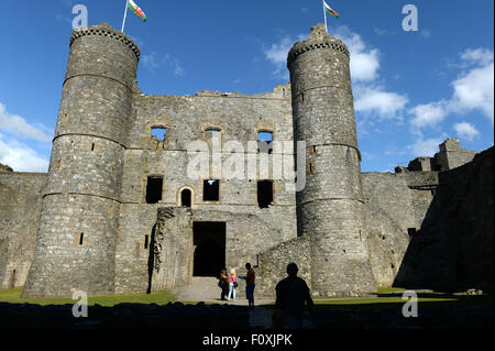 Harlech Castle est un site du patrimoine mondial construit par Edward 1 Banque D'Images