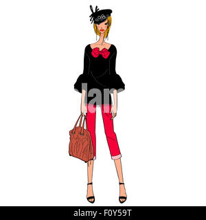 Modèle de mode chic Banque D'Images