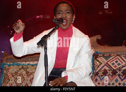 Brooklyn, NY, USA. Août 22, 2015. Mme Lauryn Hill présente à Afropunk Fest 2015 - SAM, le Commodore Barry Park, Brooklyn, NY, le 22 août 2015. Credit : Derek Storm/Everett Collection/Alamy Live News Banque D'Images