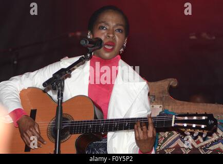 Brooklyn, NY, USA. Août 22, 2015. Mme Lauryn Hill présente à Afropunk Fest 2015 - SAM, le Commodore Barry Park, Brooklyn, NY, le 22 août 2015. Credit : Derek Storm/Everett Collection/Alamy Live News Banque D'Images