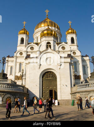 Moscou - 20 avril 2014 : Cathédrale de Jésus Christ Sauveur. Banque D'Images