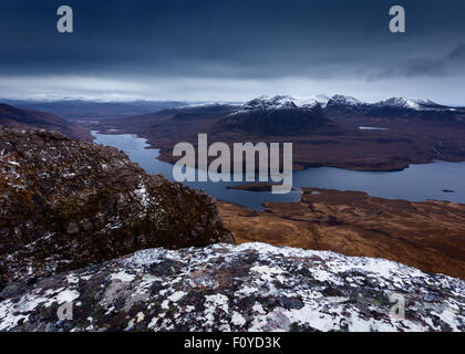 Ben Eoin, Beinn un Plus d'un Fhidhleir Sgurr Coigach et à l'aube de Stac Pollaidh Banque D'Images