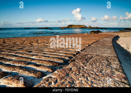 Green Island, St. Clement, Jersey, îles Anglo-Normandes, vu au petit matin. Banque D'Images