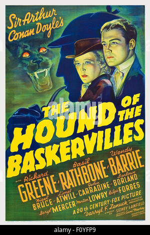 The Hound of the Baskervilles 1939 - 06 - l'affiche de film Banque D'Images