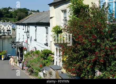 Le village de Bodinnick près de Fowey à Cornwall, UK Banque D'Images