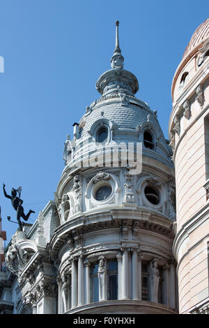 El Mercurio, l'architecture coloniale, Valparaiso, Chili Banque D'Images