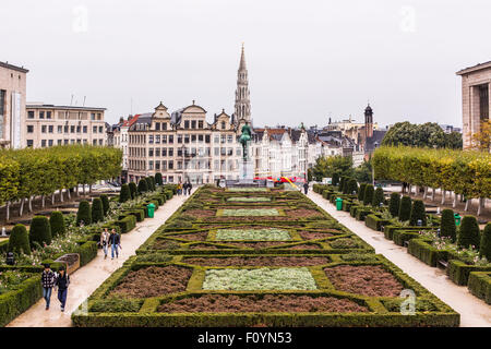 Jardin du Mont des Arts, Bruxelles, Belgique Banque D'Images