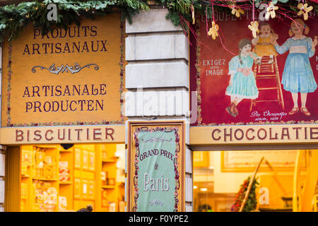 Biscuit chocolat et boutique, Bruxelles, Belgique Banque D'Images