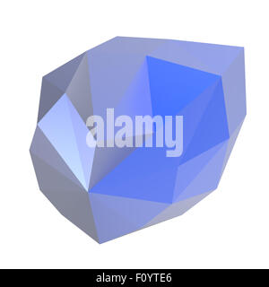 Low poly bulle géométrique sur fond blanc Banque D'Images