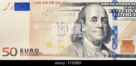 Dollar euro. Banque D'Images