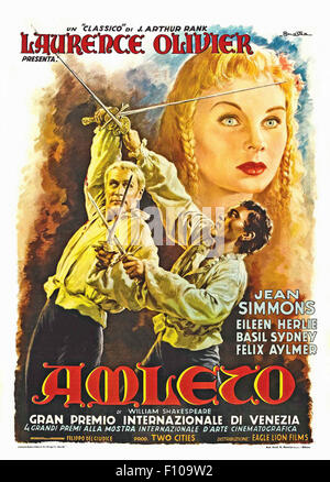 Hamlet (1948) - Affiche de film italien Banque D'Images