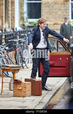 Le tournage du drame de TVI s'efforcer à Oxford avec l'acteur Shaun Evans . Banque D'Images