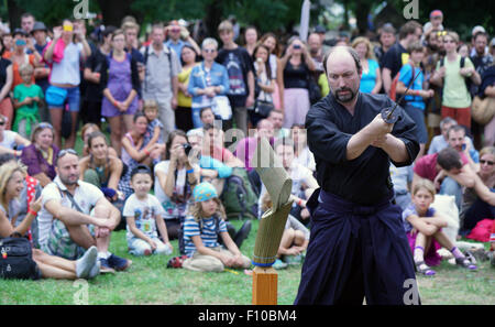 Festival International d'art thé Cajomir fest a eu lieu à Prague, en République tchèque, le 23 août 2015. (Photo/CTK Michal Dolezal) Banque D'Images