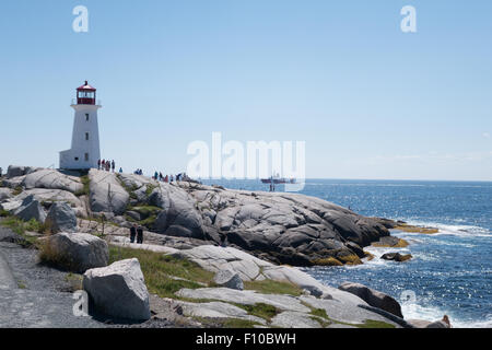 Le phare de Peggy's Cove en Nouvelle-Écosse, Canada Banque D'Images