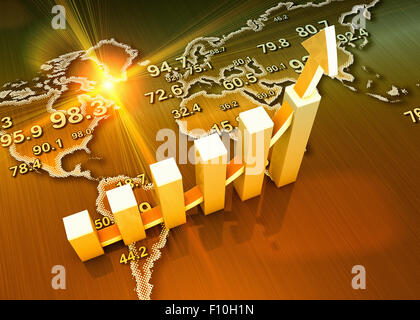 Organisation mondiale de la croissance économique mondiale comme concept Banque D'Images