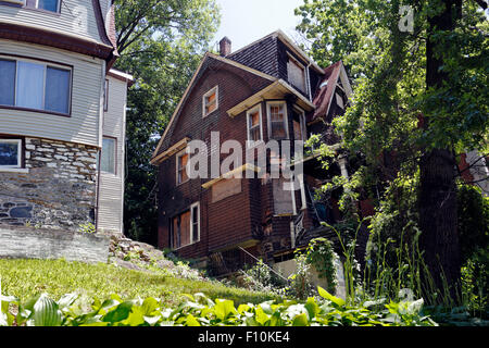 Vieilles maisons Yonkers, New York Banque D'Images