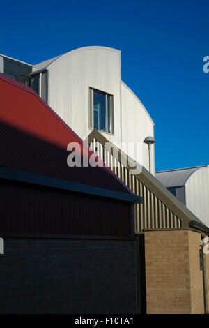 L'architecture moderne : Penglais ferme, étudiant nouvellement construit appartement hébergement dans des résidences de l'Université d'Aberystwyth au Pays de Galles , Grande-Bretagne Banque D'Images