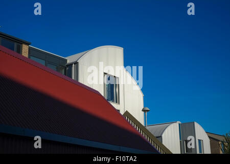 L'architecture moderne : Penglais ferme, étudiant nouvellement construit appartement hébergement dans des résidences de l'Université d'Aberystwyth au Pays de Galles , Grande-Bretagne Banque D'Images