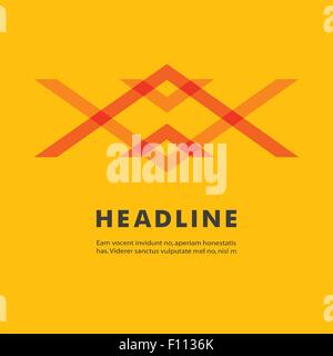 Flèche simple vecteur modèle sur un fond coloré Illustration de Vecteur