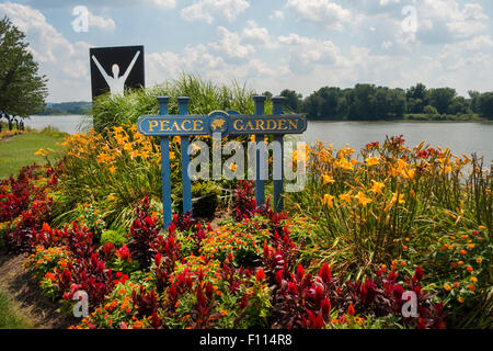 Au jardin de la paix parc Riverfront Harrisburg PA Banque D'Images