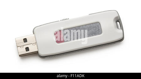 Lecteur flash USB sur le fond blanc Banque D'Images