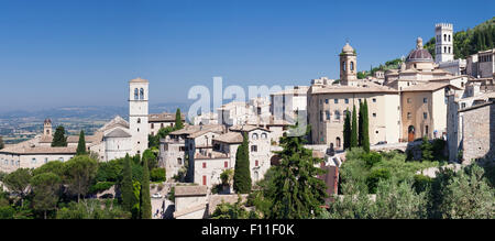 Paysage urbain, assise, Province de Pérouse, Ombrie, Italie Banque D'Images