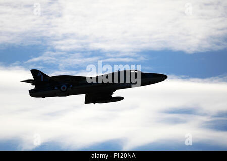 C'est le siège deux Hawker Hunter T.Mk.7 WV372 qui s'est écrasé dans les voitures sur A27 dans la région de West Sussex pendant son affichage à Shoreham Banque D'Images