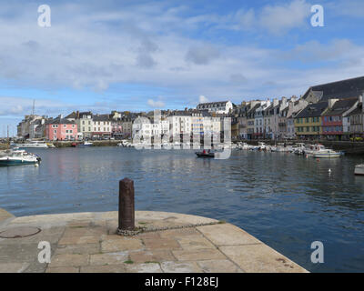 Belle-Íle-en-Mer : Le Palais waterfront Banque D'Images