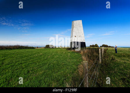 Promenades à la mer vers le bas Ashey Mark, et Chalk ridge sur l'île de Wight, commandant d'une vue imprenable sur l'île de Solent Banque D'Images