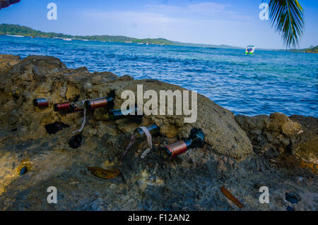 L'Île de Colon, Panama - 25 avril 2015 : l'Île de Colon est la plus septentrionale et dans l'île principale de Bocas del Toro Banque D'Images