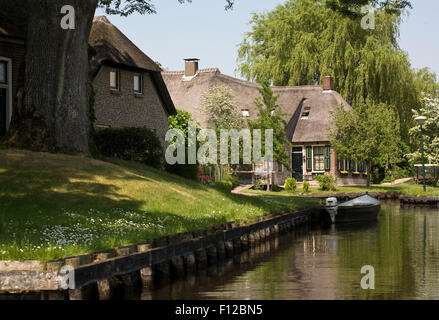 Région appelée 'de Wieden' a développé d'anciennes tourbières , zone avec beaucoup de canaux, des ponts, etc... Banque D'Images