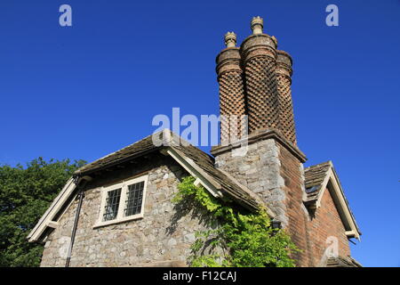 Ligne Cottage, Blaise Hamlet, Bristol, National Trust, Angleterre, Royaume-Uni. Architecte, John Nash. Banque D'Images