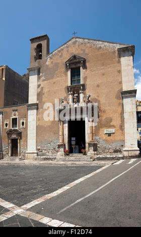 Eglise de Sainte Catherine, Largo Santa Caterina , Taormina, Sicile, Italie Banque D'Images