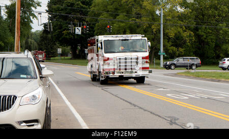 Incendie à l'accélération d'urgence. Banque D'Images