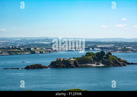 L'île de Drakes dans Plymouth, Plymouth, Devon, UK Banque D'Images