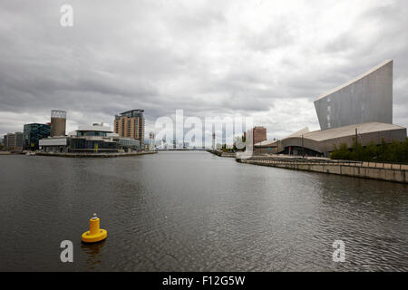 Salford Quays sur une image terne Manchester uk Banque D'Images