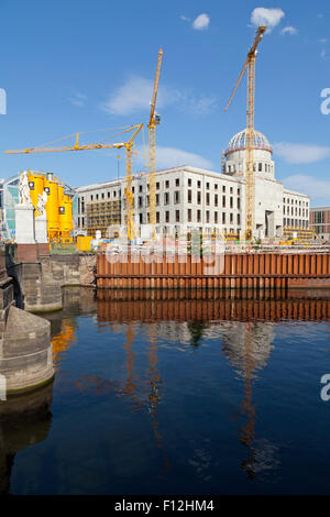 Site de construction du château, l'île aux musées, Berlin, Allemagne Banque D'Images