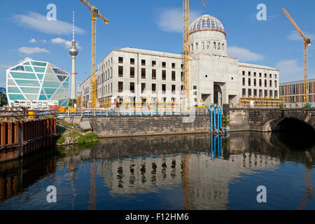 Site de construction du château, l'île aux musées, Berlin, Allemagne Banque D'Images