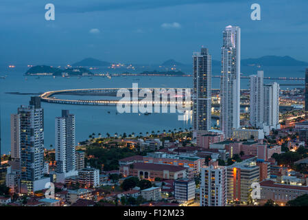 Sur les toits de la ville de Panama City Banque D'Images