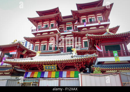 L 'Buddha Tooth Relic Temple and Museum' dans Chinatown, à Singapour, en Asie du sud-est Banque D'Images