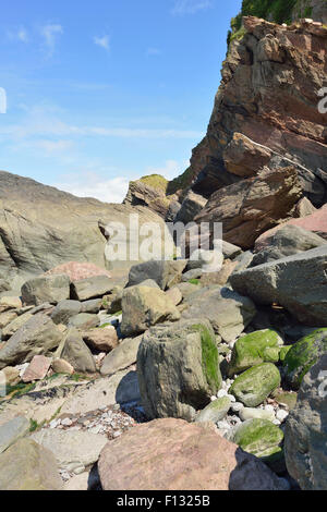 Rocks & Cliff, Woody Bay, North Devon Coast Banque D'Images