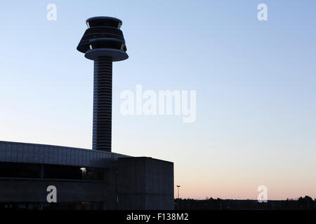 Un parking à l'Aéroport International Arlanda à Stockholm, en Suède. Banque D'Images