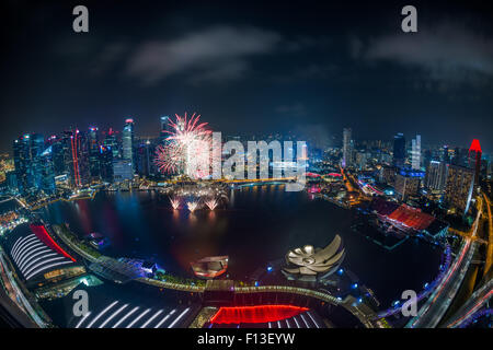 D'artifice à Singapour Banque D'Images