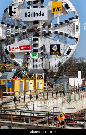 Berlin, Allemagne, pour la coupe de tunnelier U5 Banque D'Images
