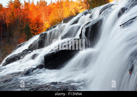 Bond tombe en automne, Michigan Waterfall Banque D'Images